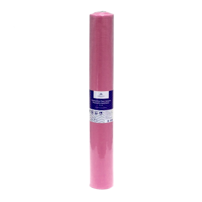 Простынь спанбонд розовая 0,6 м. х100 п.м.